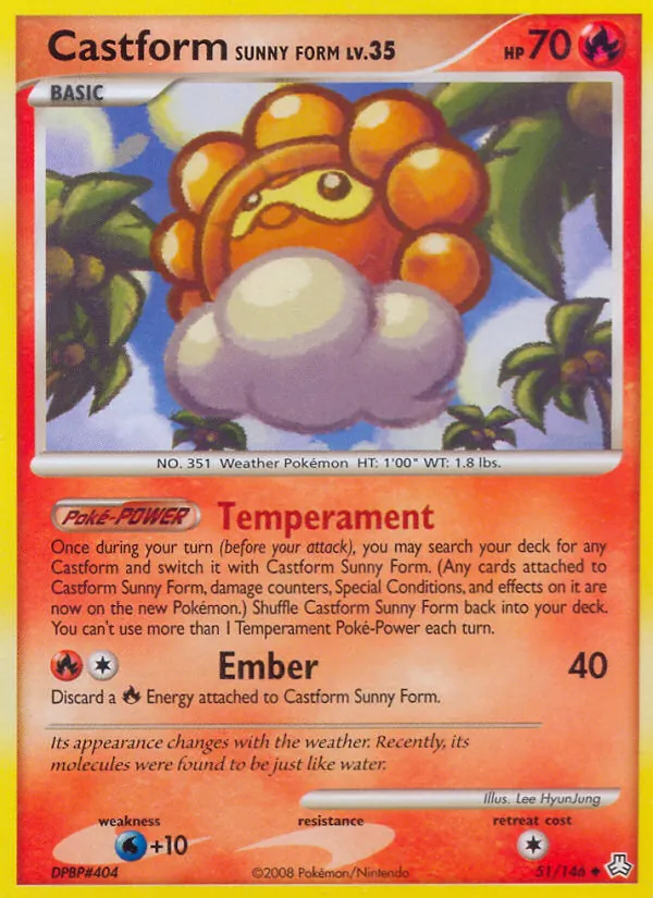 Castform Sunny Form, normal (dp6-51)