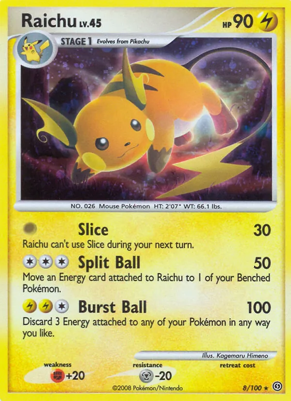 Raichu, holofoil (dp7-8_h)