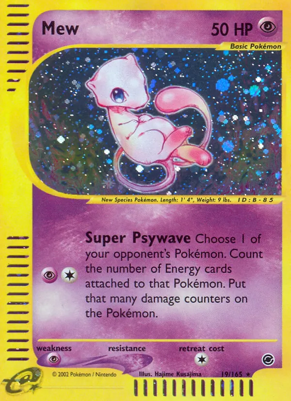 Mew, holofoil (ecard1-19_h)