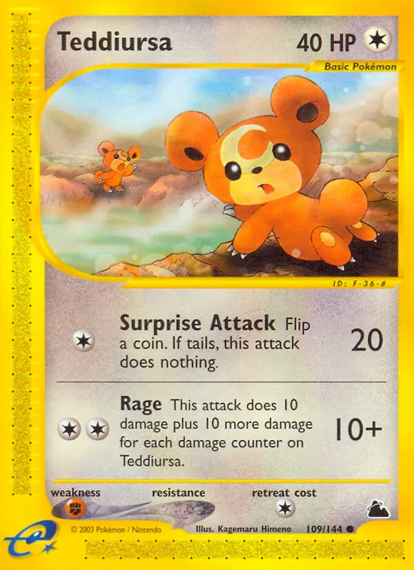Teddiursa, reverse holofoil (ecard3-109_rh)