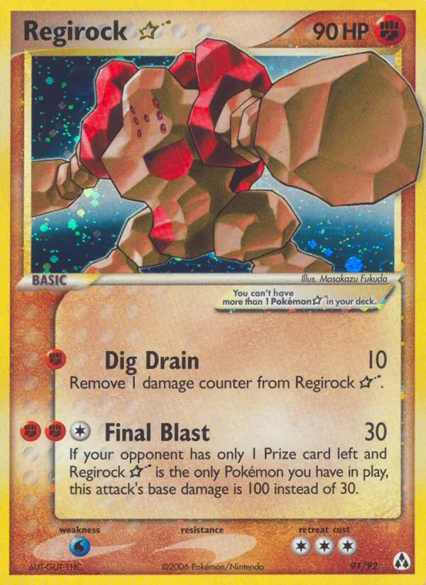 Regirock ☆, holofoil (ex12-91_h)