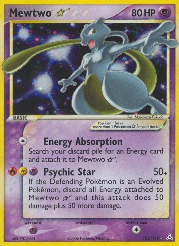 Mewtwo Star, holofoil (ex13-103_h)