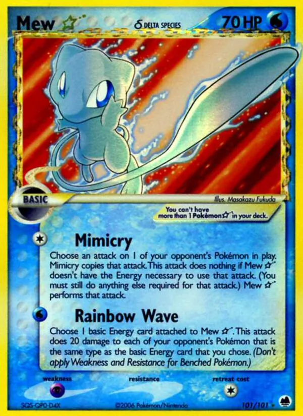 Mew ☆ δ, holofoil (ex15-101_h)