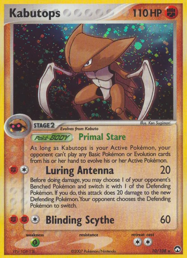 Kabutops, holofoil (ex16-10_h)