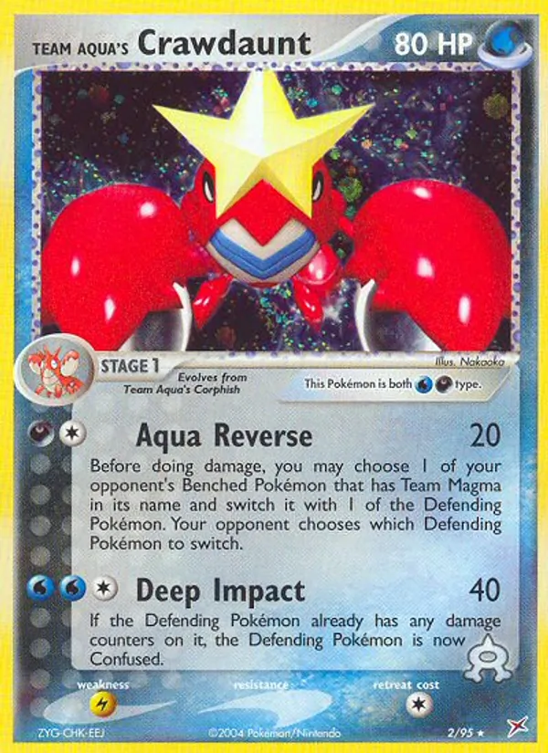 Team Aqua's Crawdaunt, holofoil (ex4-2_h)