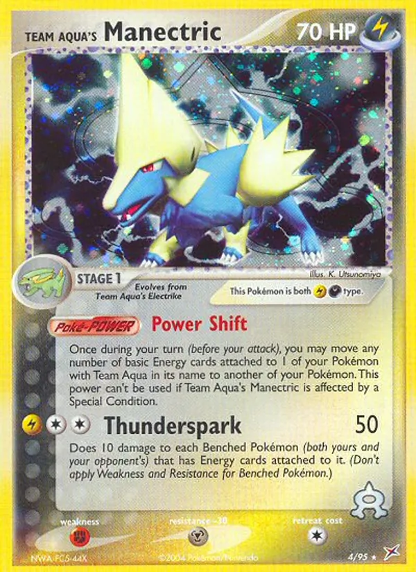 Team Aqua's Manectric, holofoil (ex4-4_h)