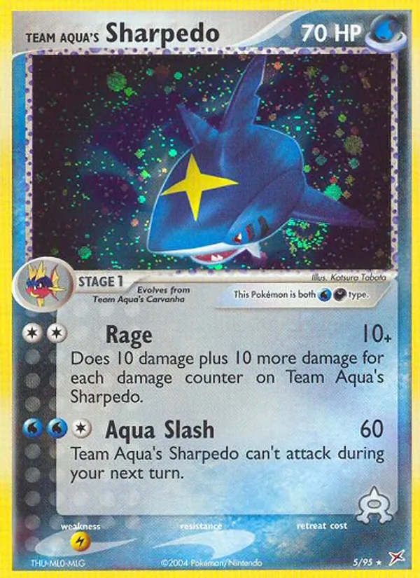 Team Aqua's Sharpedo, holofoil (ex4-5_h)