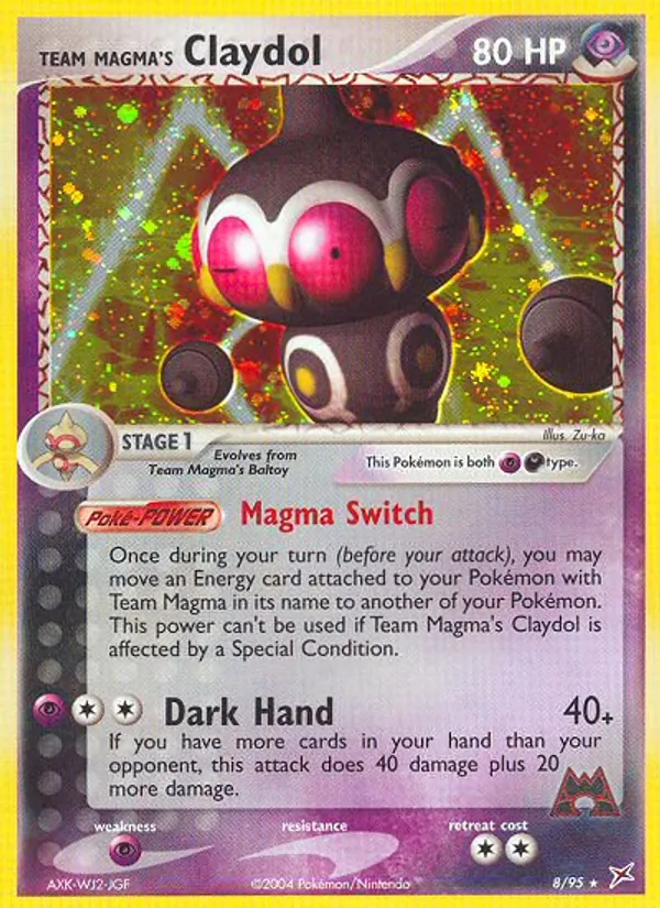Team Magma's Claydol, holofoil (ex4-8_h)