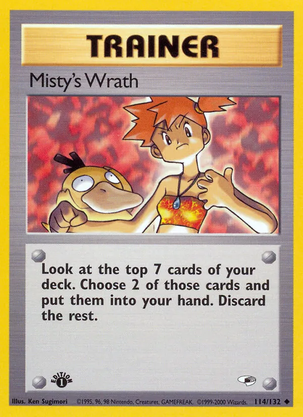 Misty's Wrath, first edition (gym1-114_1e)
