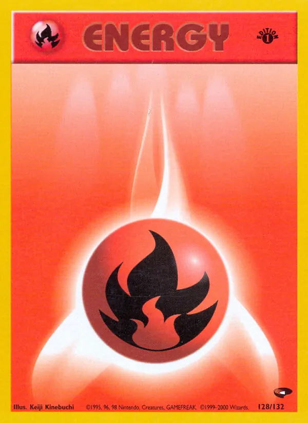 Fire Energy, first edition (gym2-128_1e)