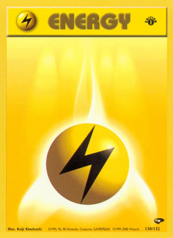 Lightning Energy, first edition (gym2-130_1e)