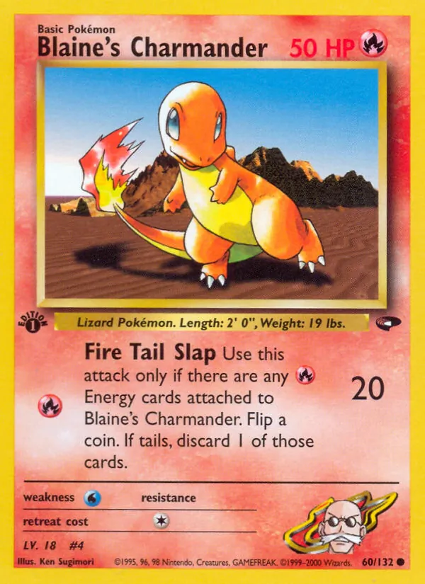 Blaine's Charmander, first edition (gym2-60_1e)