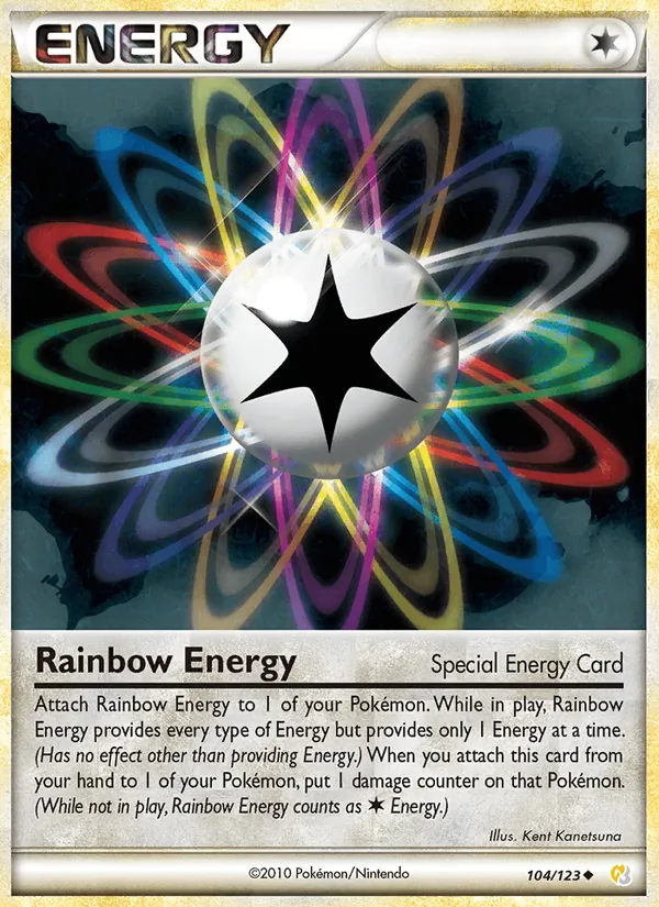 Rainbow Energy, normal (hgss1-104)
