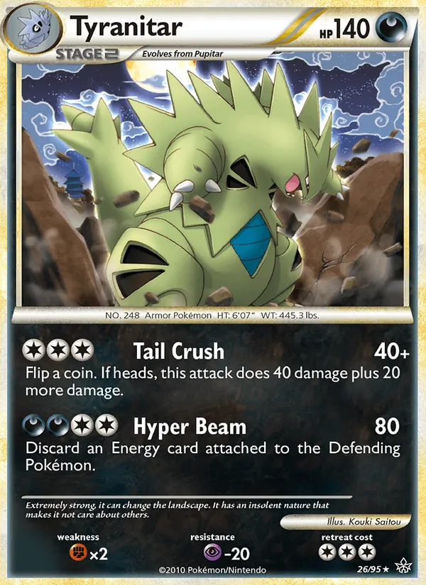 Tyranitar, reverse holofoil (hgss2-26_rh)
