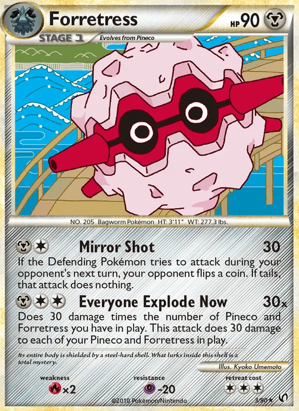 Forretress, holofoil (hgss3-3_h)