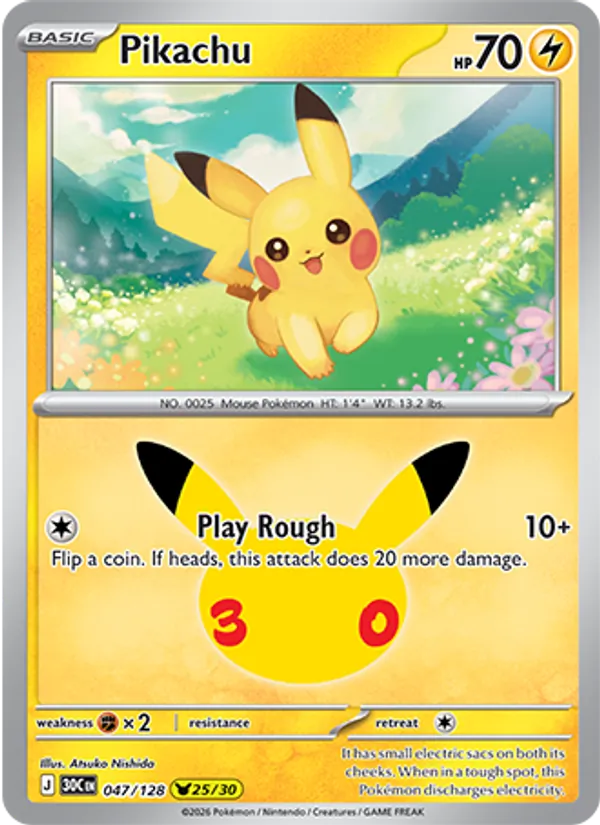Pikachu, normal (30th-047)