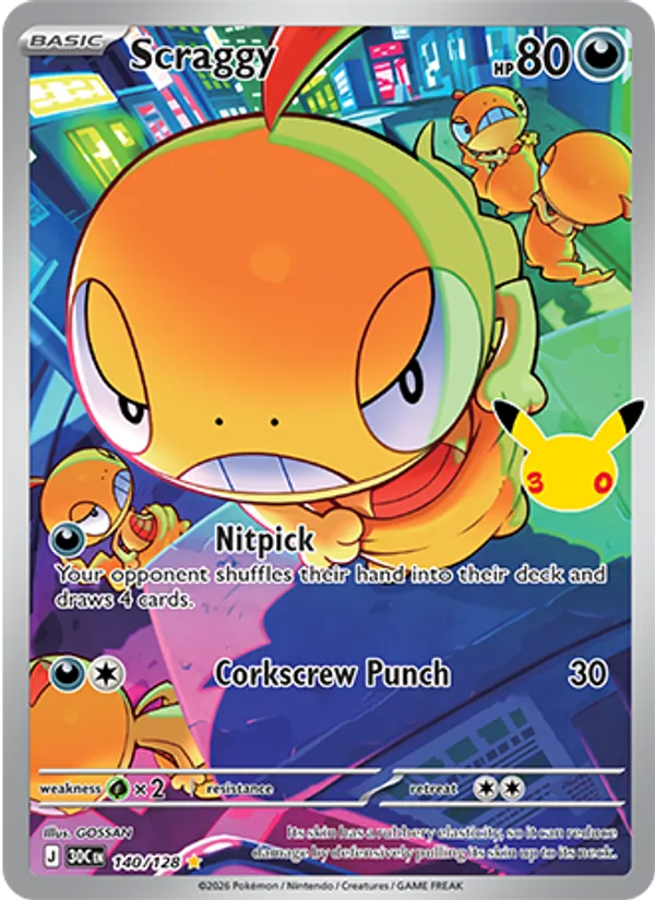 Scraggy, normal (30th-140)