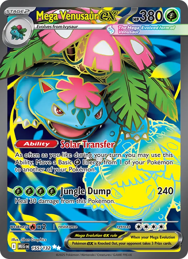 Mega Venusaur ex, holofoil (me01-155_h)