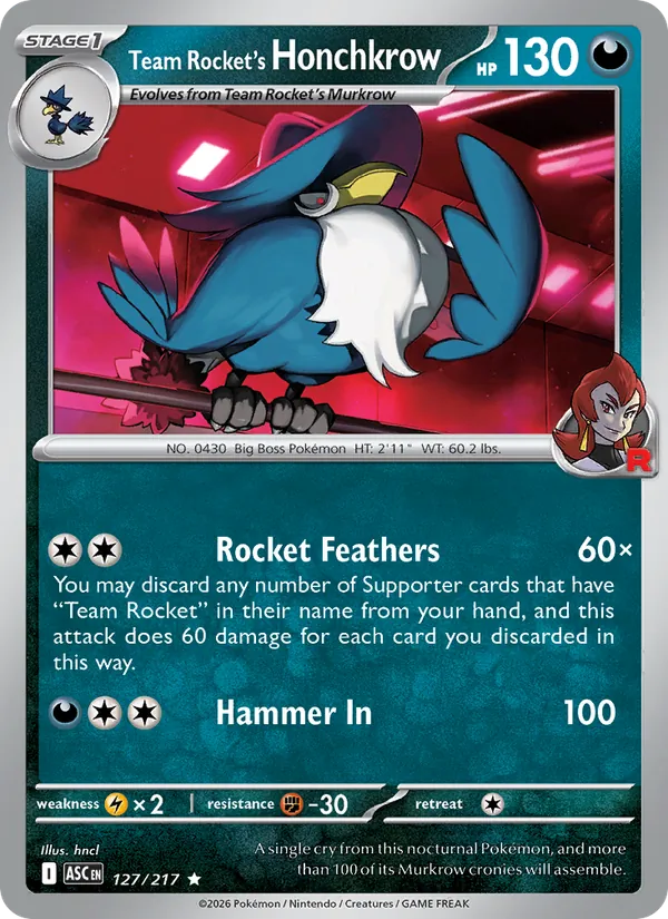 Team Rocket's Honchkrow (me02.5-127)