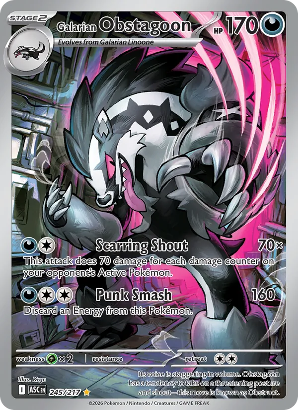 Galarian Obstagoon, holofoil (me02.5-245_h)