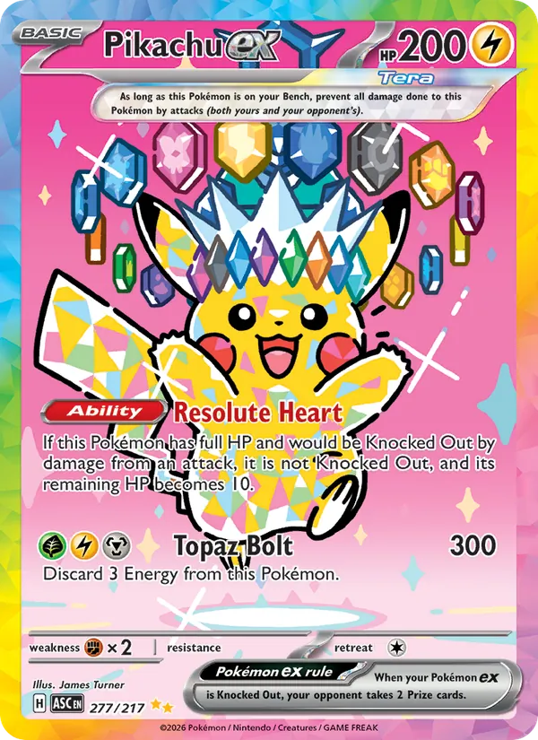 Pikachu ex, holofoil (me02.5-277_h)