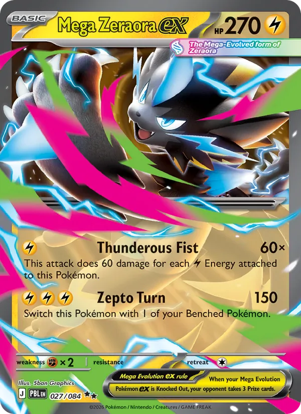 Mega Zeraora ex, holofoil (me05-027_h)