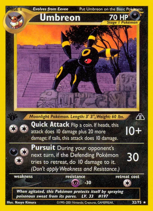 Umbreon, first edition (neo2-32_1e)