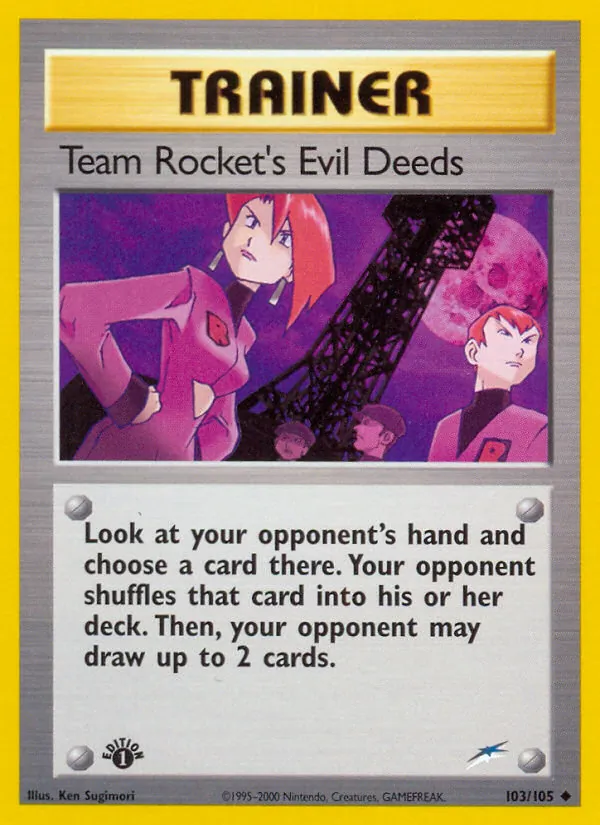 Team Rocket's Evil Deeds, first edition (neo4-103_1e)