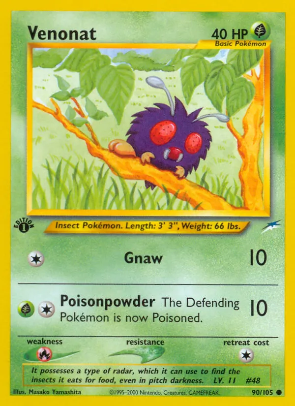 Venonat, first edition (neo4-90_1e)