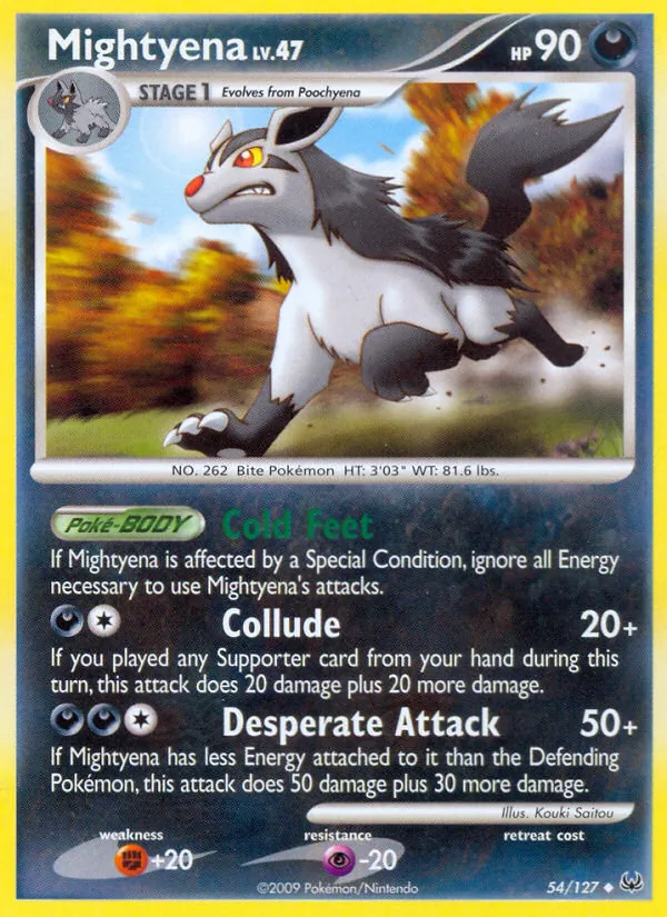 Mightyena, reverse holofoil (pl1-54_rh)
