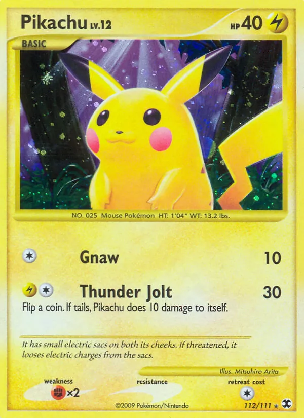 Pikachu, holofoil (pl2-112_h)