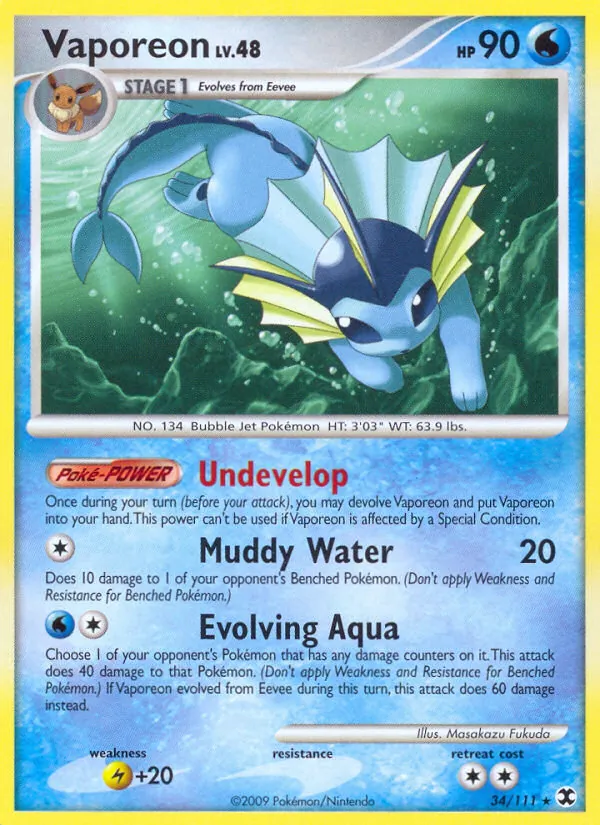 Vaporeon, normal (pl2-34)