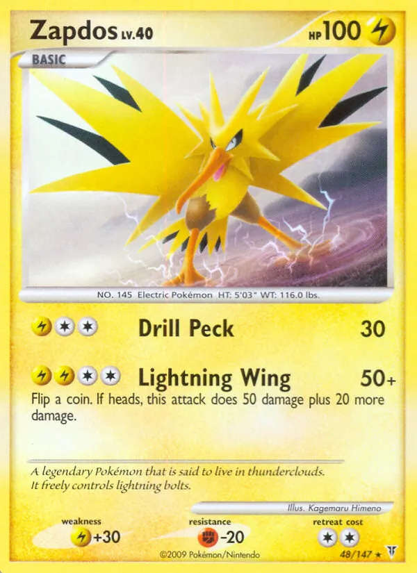 Zapdos, normal (pl3-48)