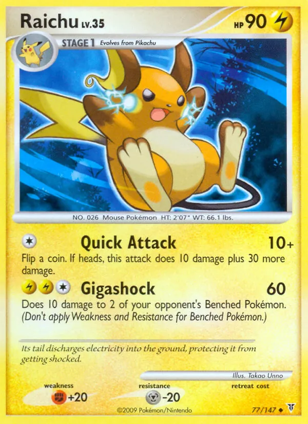 Raichu, normal (pl3-77)