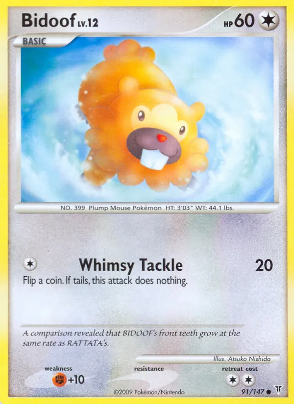 Bidoof, normal (pl3-91)