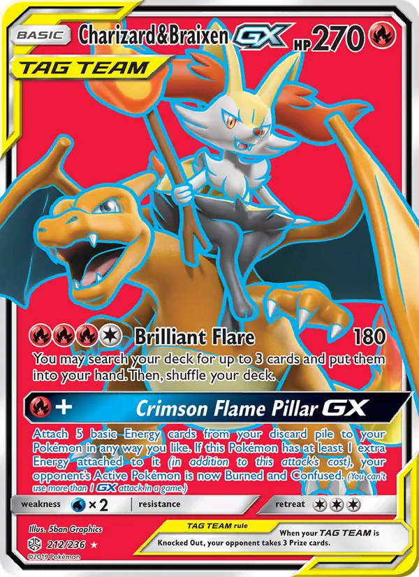Charizard & Braixen GX, normal (sm12-212)