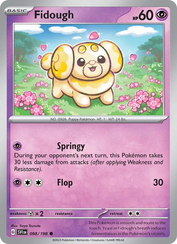 Fidough, reverse holofoil (sv01-098_rh)