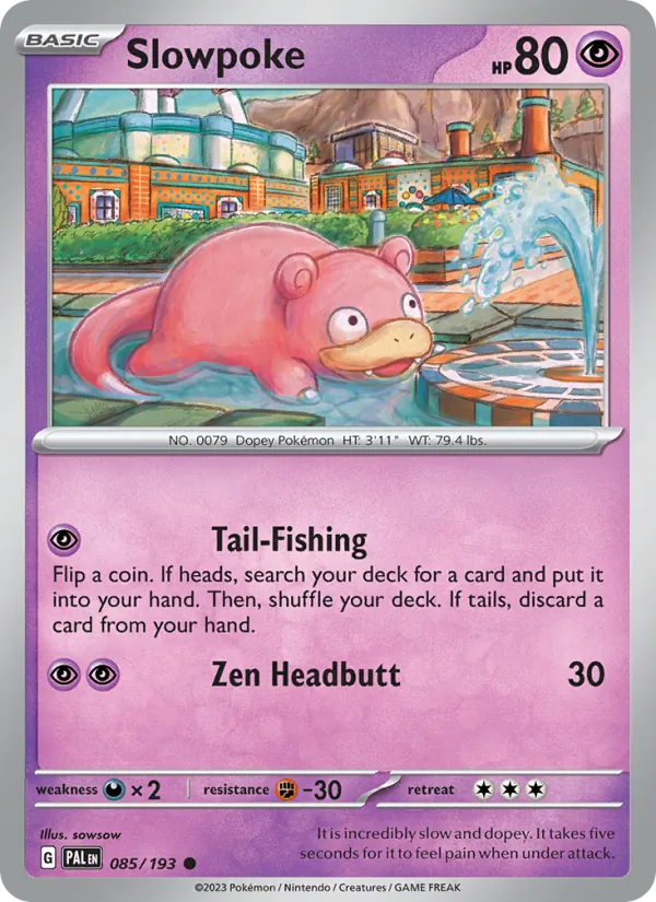 Slowpoke, reverse holofoil (sv02-085_rh)