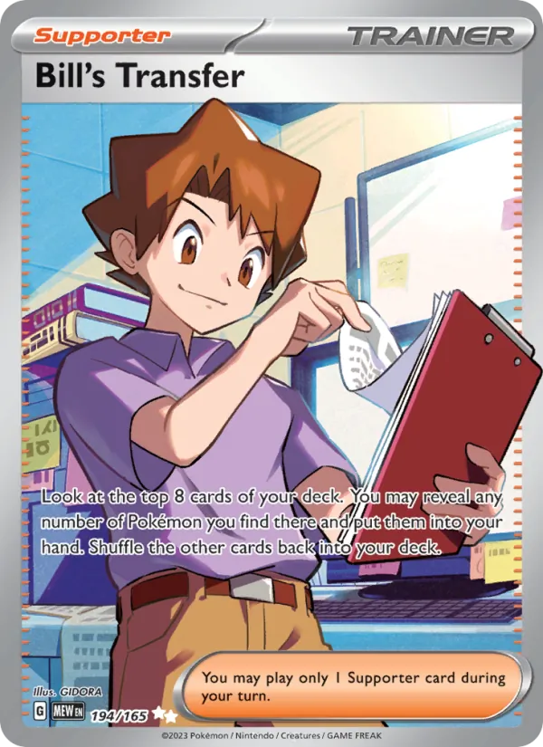 Bill's Transfer, holofoil (sv03.5-194_h)