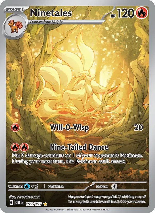Ninetales, holofoil (sv03-199_h)