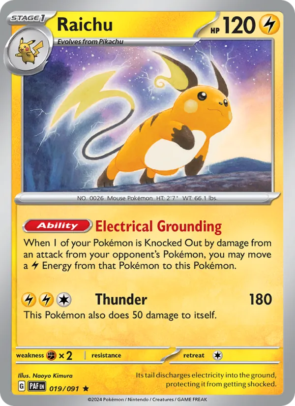 Raichu, holofoil (sv04.5-019_h)