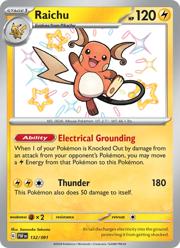 Raichu, holofoil (sv04.5-132_h)