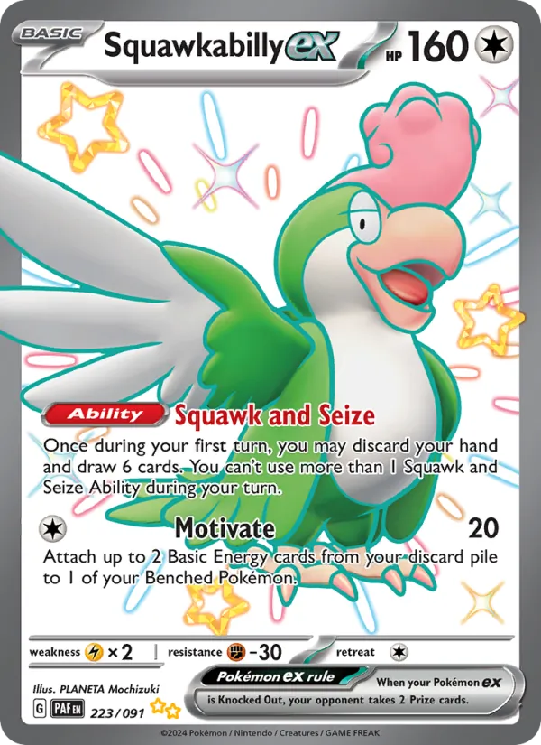 Squawkabilly ex, holofoil (sv04.5-223_h)