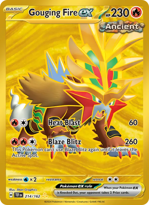 Gouging Fire ex, holofoil (sv05-214_h)