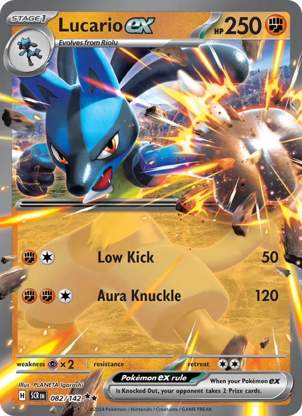 Lucario ex, holofoil (sv07-082_h)