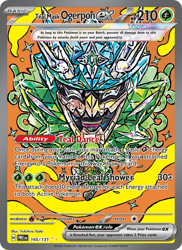 Teal Mask Ogerpon ex, holofoil (sv08.5-145_h)