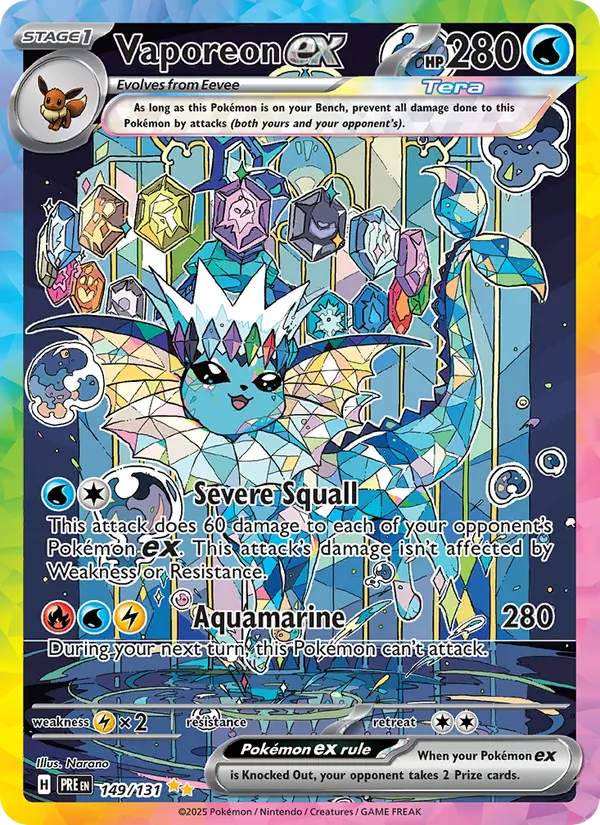 Vaporeon ex, holofoil (sv08.5-149_h)
