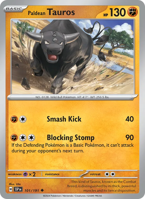Paldean Tauros, normal (sv08-101)