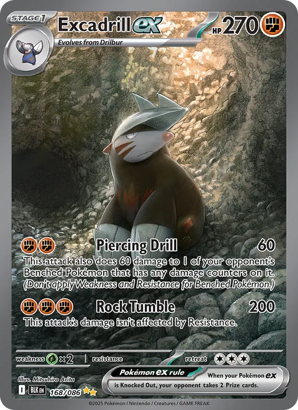 Excadrill ex, holofoil (sv10.5b-168_h)