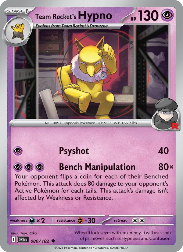 Team Rocket's Hypno, normal (sv10-080)
